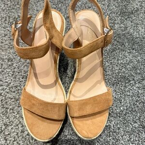 Elegant Tan Suede Women's Sandals